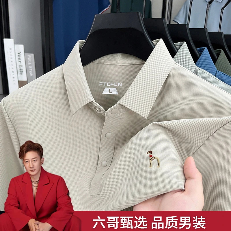 【专柜撤柜清仓】正品男士短袖POLO衫商务休闲夏季薄款翻领刺绣上衣