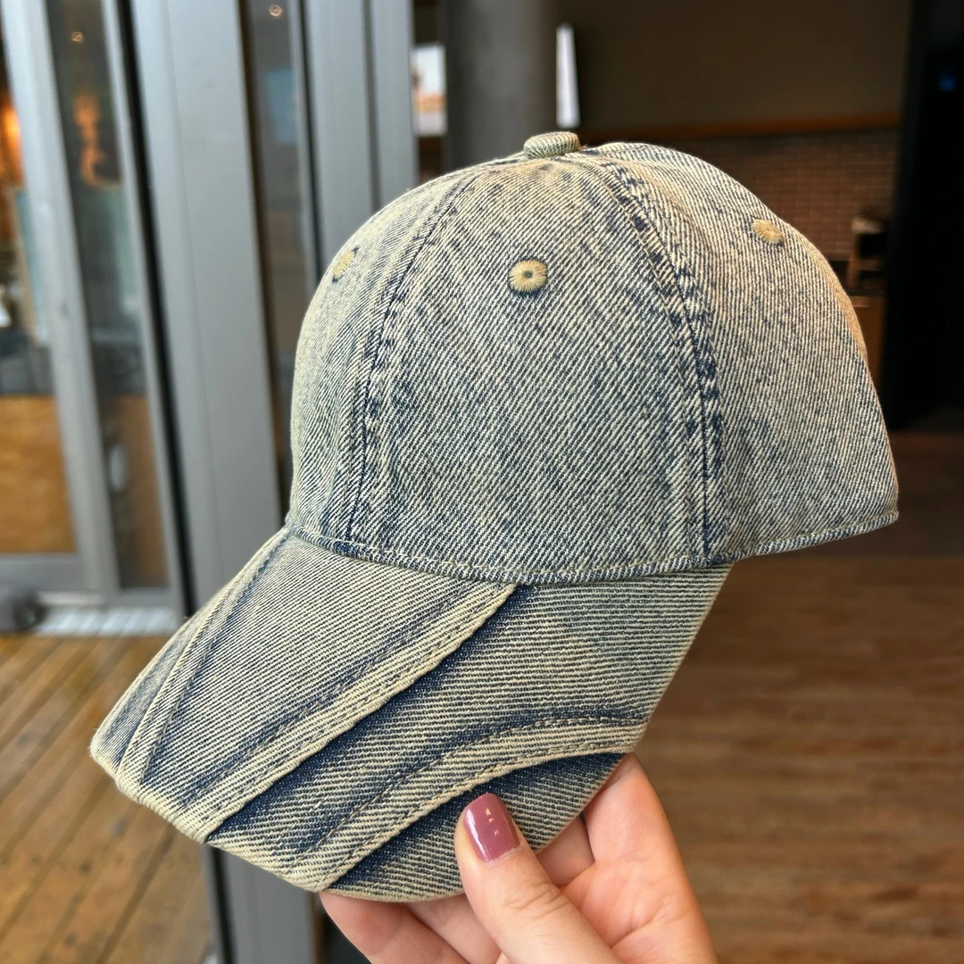 Miss Silas秋新款百搭棒球帽男女宽檐遮阳防晒帽街头潮牛仔鸭舌帽