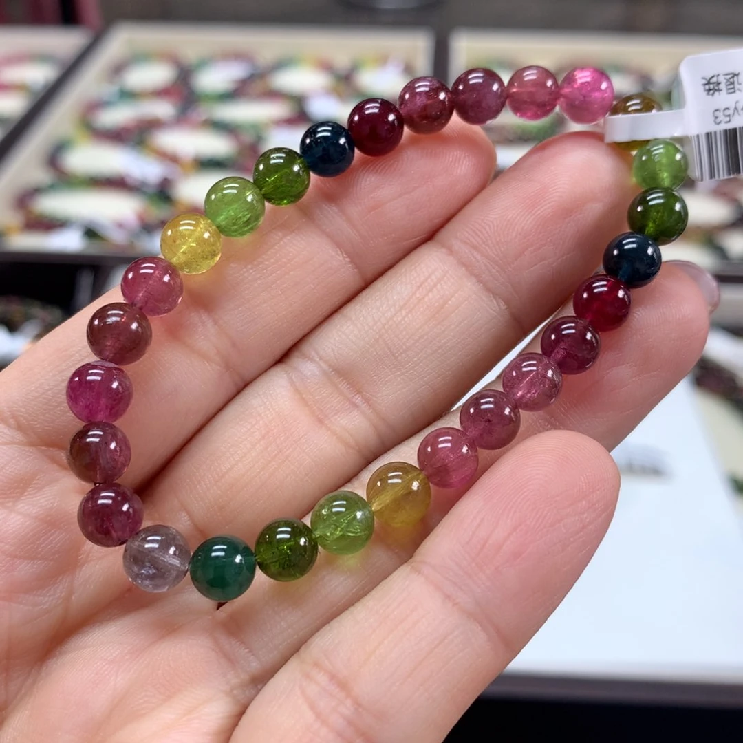 碧玺手链未镶嵌6.6毫米左右