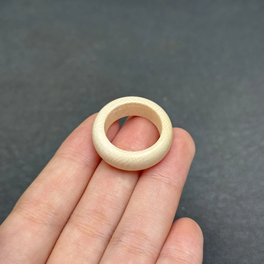 X7925天然猛犸牙 扳指 18.5*8mm支持鉴定 假一罚四