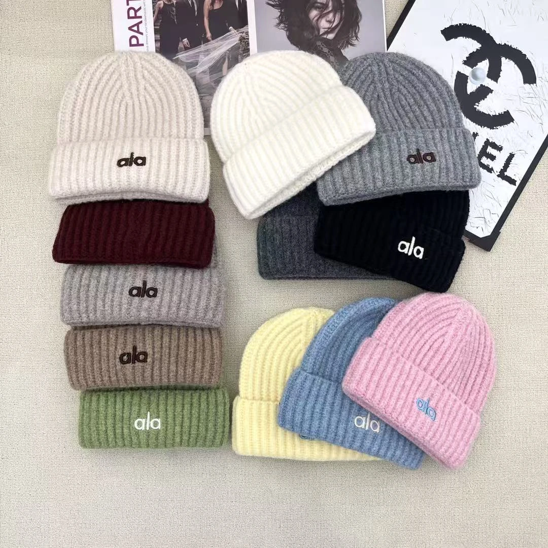 休闲风圆顶针织帽潮流秋冬季情侣秋冬韩版冬季帽子女(不加绒)