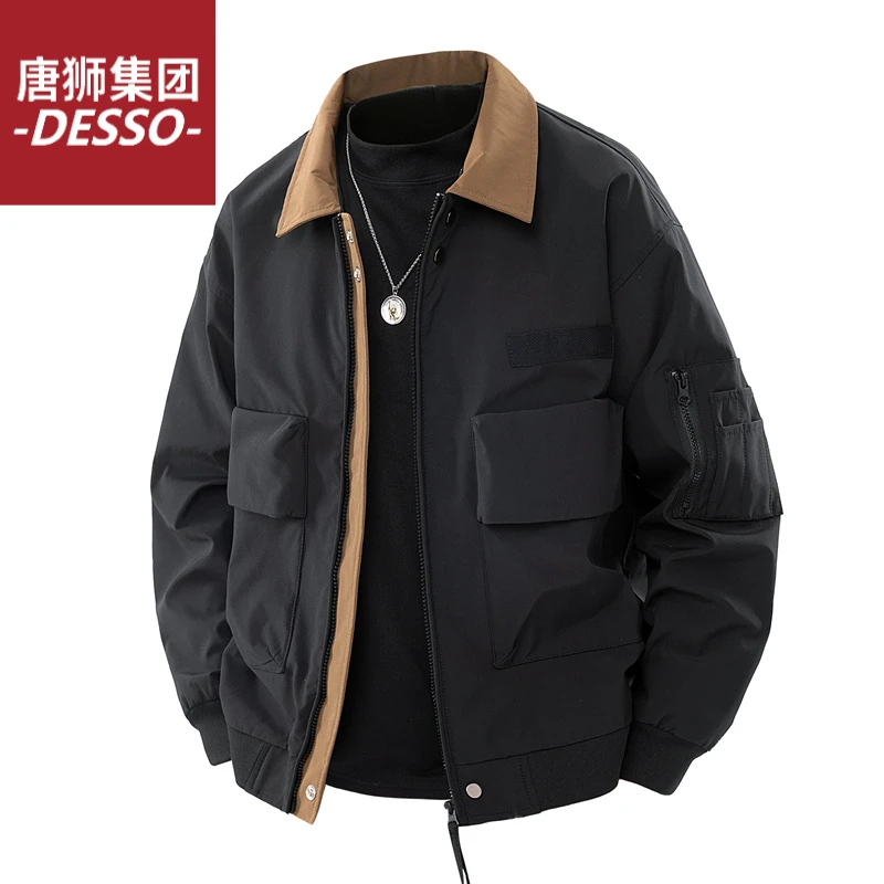 唐狮集团DESSO美式复古飞行员外套男装夹克青春流行翻领长袖情侣