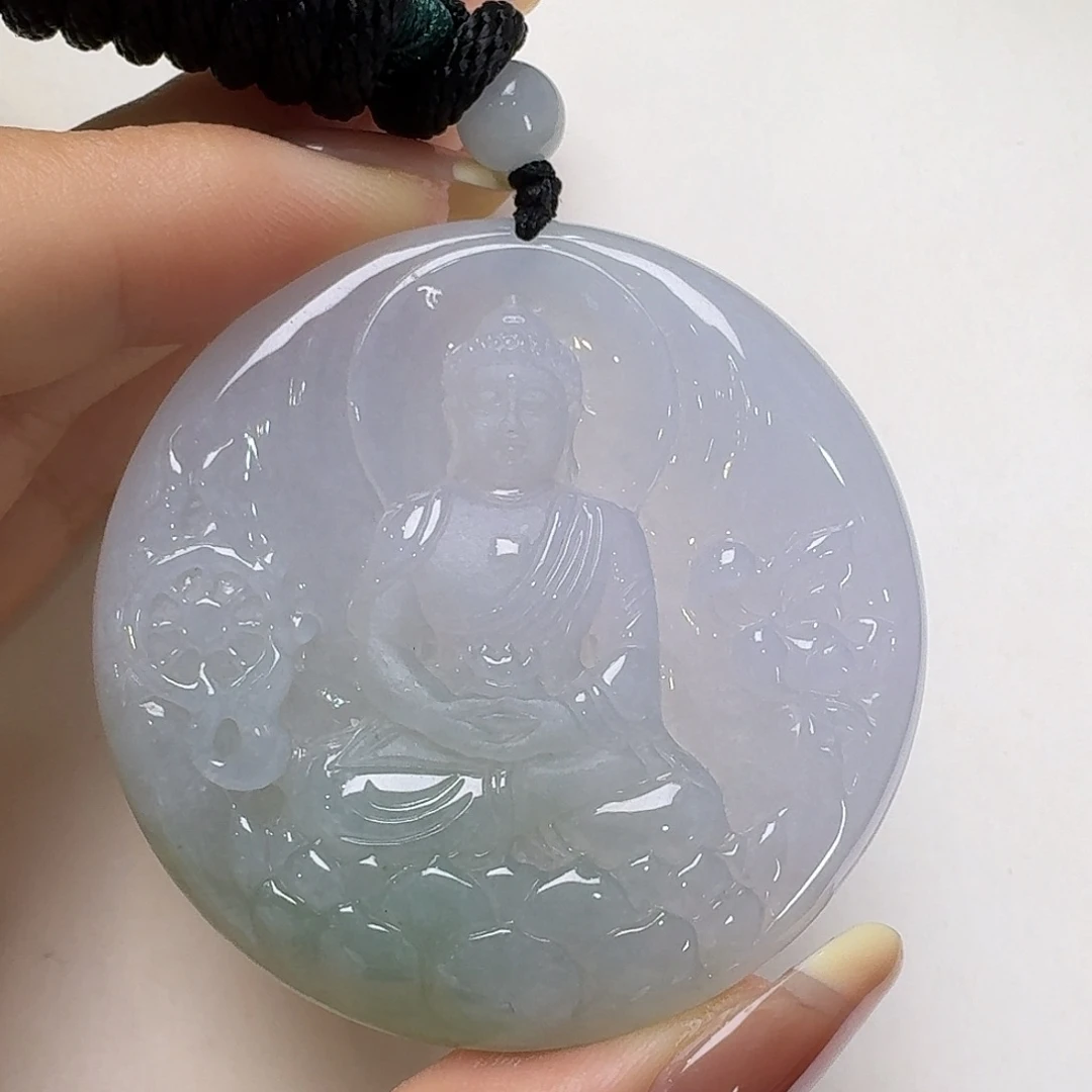 翡翠未镶嵌颈饰大日如来