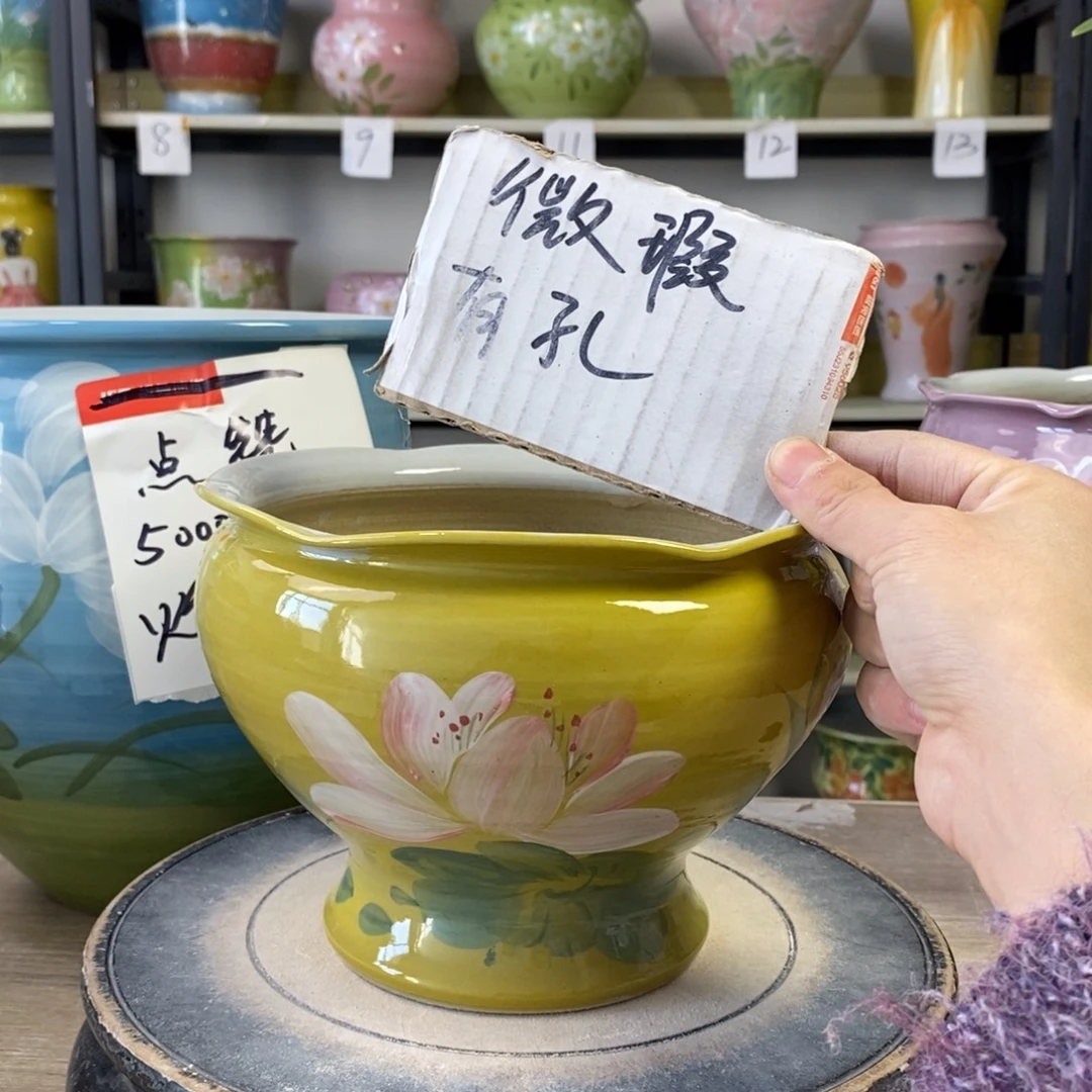 景德镇手工手绘陶瓷花盆