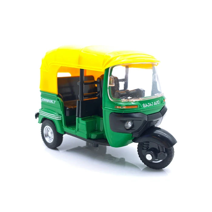 印度三轮车摩托合金玩具回力滑行声灯仿真金属摆件男礼物