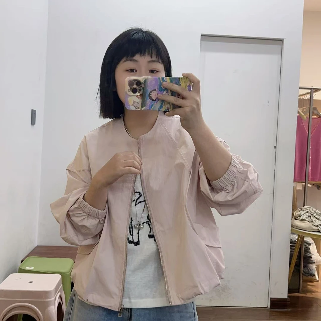 别出新裁95126春款圆领短外套    衣长55