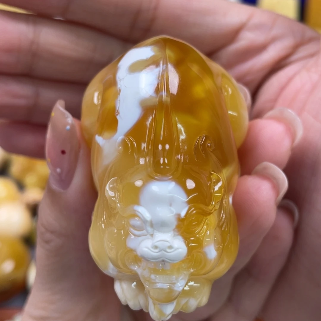 蜜蜡未镶嵌裸石琥珀蜜蜡貔貅吊坠