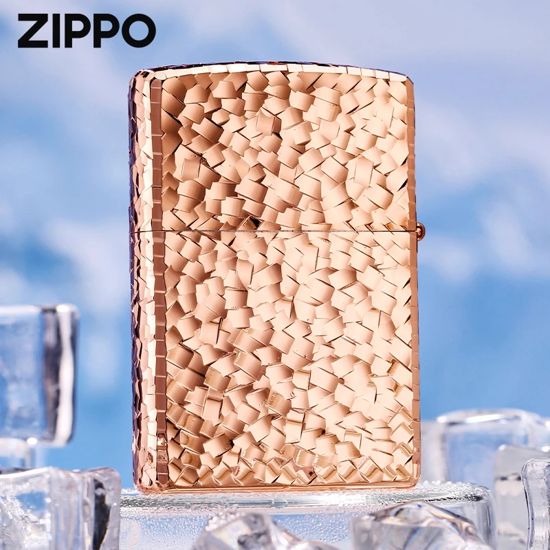 zippo正品打火机 碎冰冰玫瑰金【小宇专属】