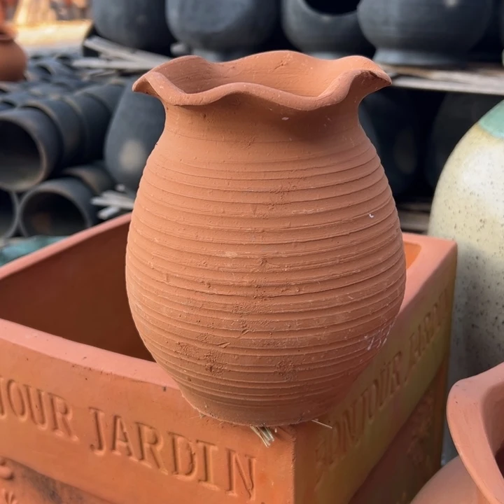 13×20 手工拉胚红陶