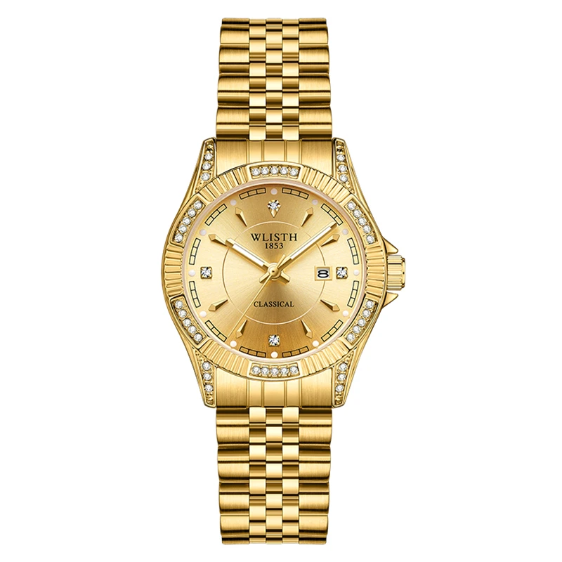 WLISTH/沃力仕 日志系列时尚ins气质镶钻女士陀飞轮手表6181-1#