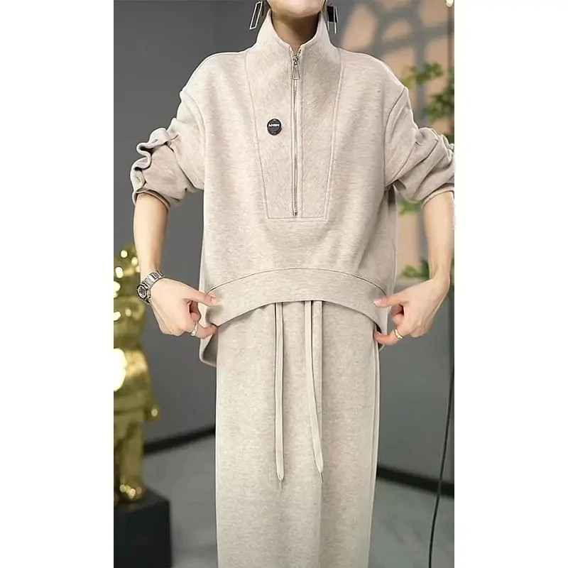 【两件套】设计师款高货欧版洋气加厚立领时尚两件套女腔调套装裙