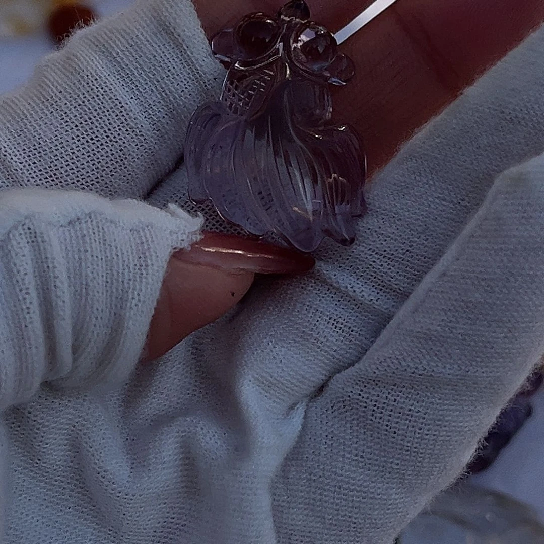 水晶手链未镶嵌我***字紫水鱼