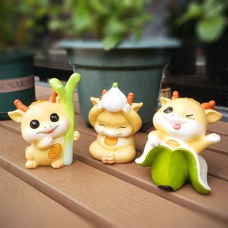卡通生肖龙车载摆件客厅玄关桌面小摆设呆萌创意小摆件高颜值摆件