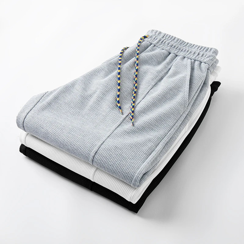 透气针织松紧带男士秋季薄款户外运动长裤8227