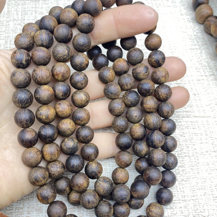 印尼贡木10×108颗多圈黑油玉化