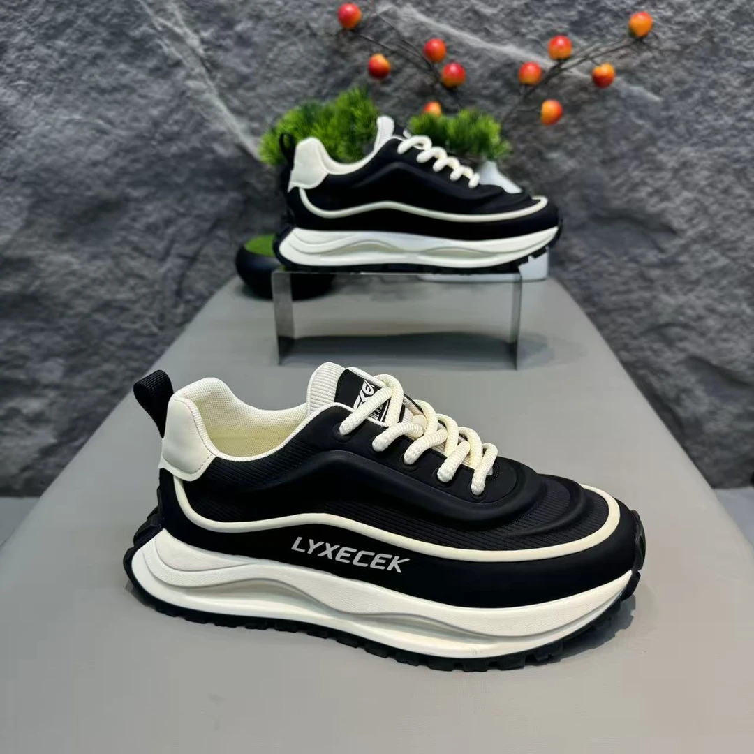 男士百搭秋季新款潮鞋卡其老爹鞋老爹鞋男运动鞋