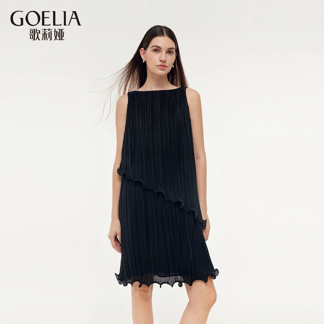 歌莉娅 夏季新品  压褶连衣裙  1E4R4K170
