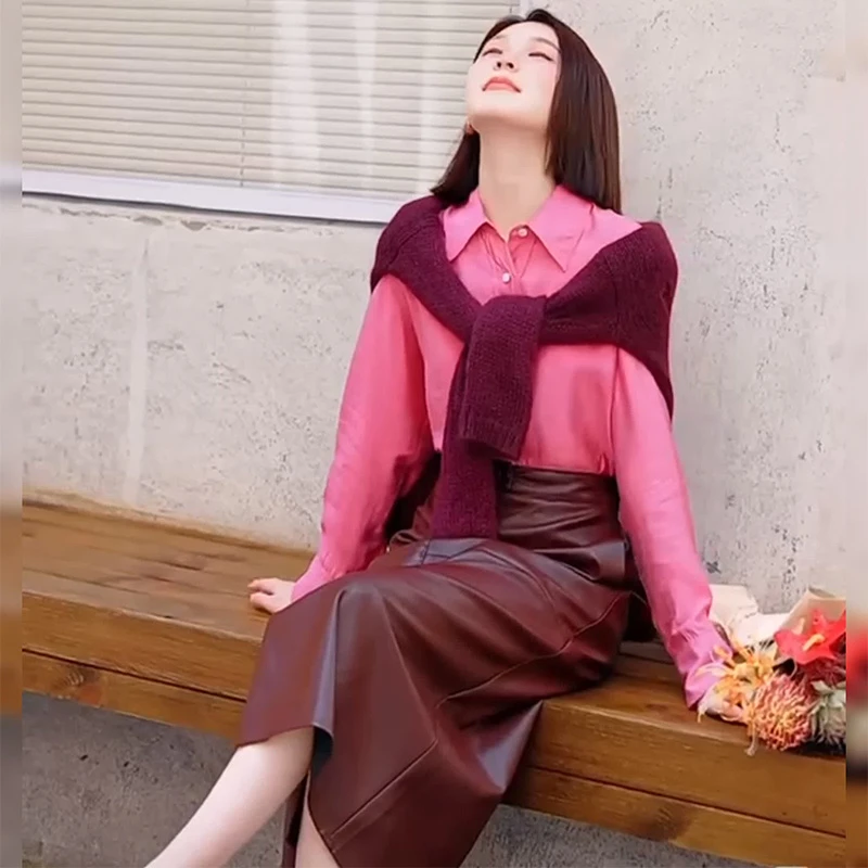 37042【N系列】时尚宽松通勤衬衫M23Q1C5356