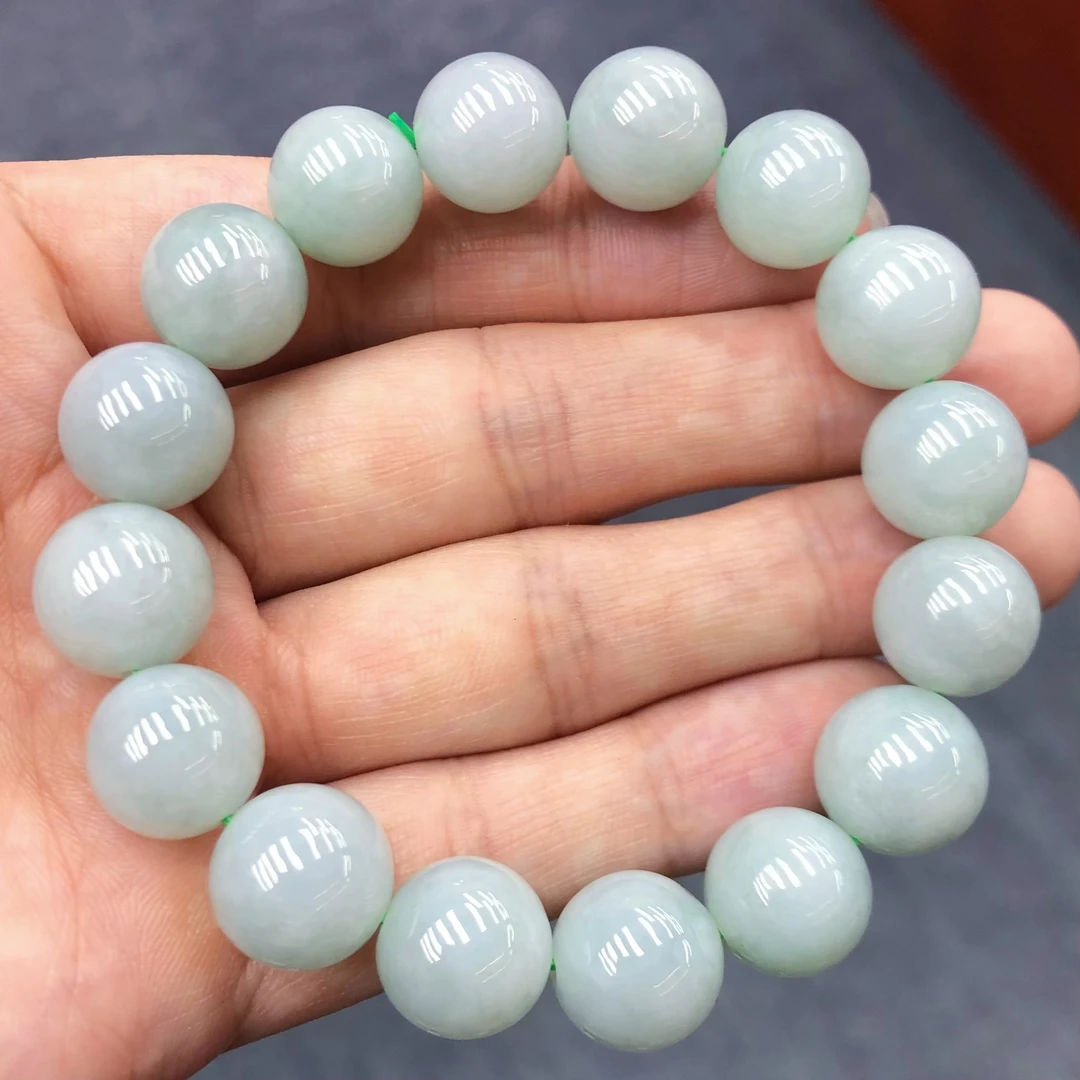 BAQIZHUBAO/八七珠宝・多样性 A货翡翠手串翡翠圆珠手串