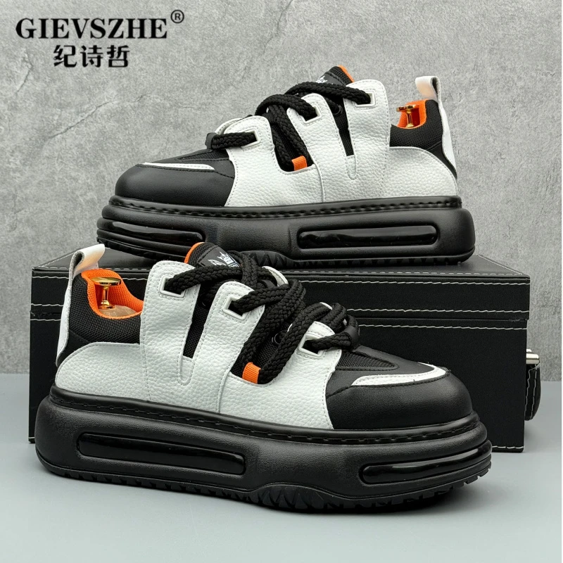 纪诗哲小众设计男鞋新款厚底增高休闲鞋时尚百搭拼色男士潮流潮鞋