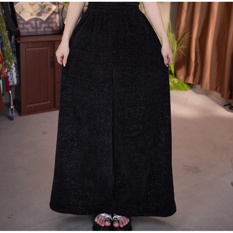 169/休闲高级时尚秋冬厚款阔腿裤 C