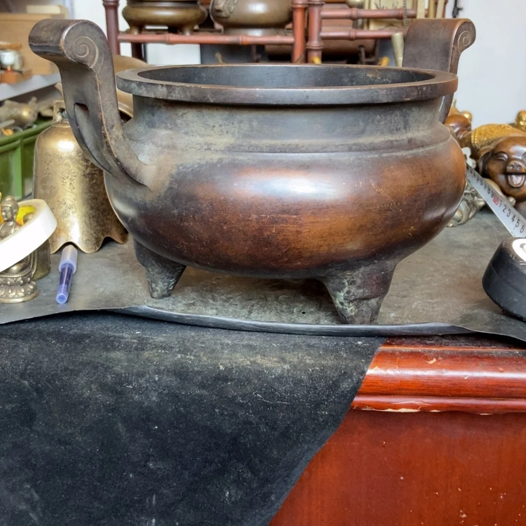 赵***伟铜器工艺品摆件香炉摆件