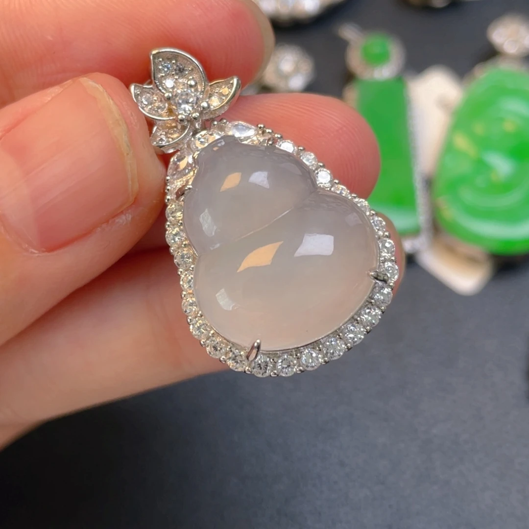 翡翠银S925镶嵌颈饰