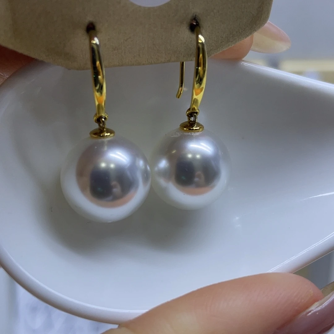 淡水珍珠耳饰银S925镶嵌