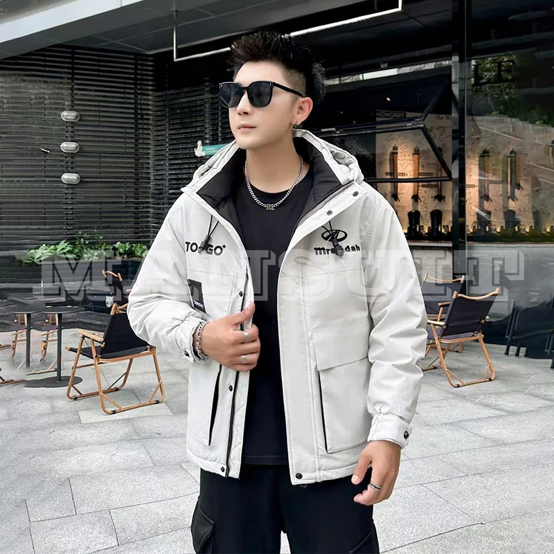 995-8853 2025冬季滑雪保暖男士百搭时尚休闲潮流帅气短款棉外套