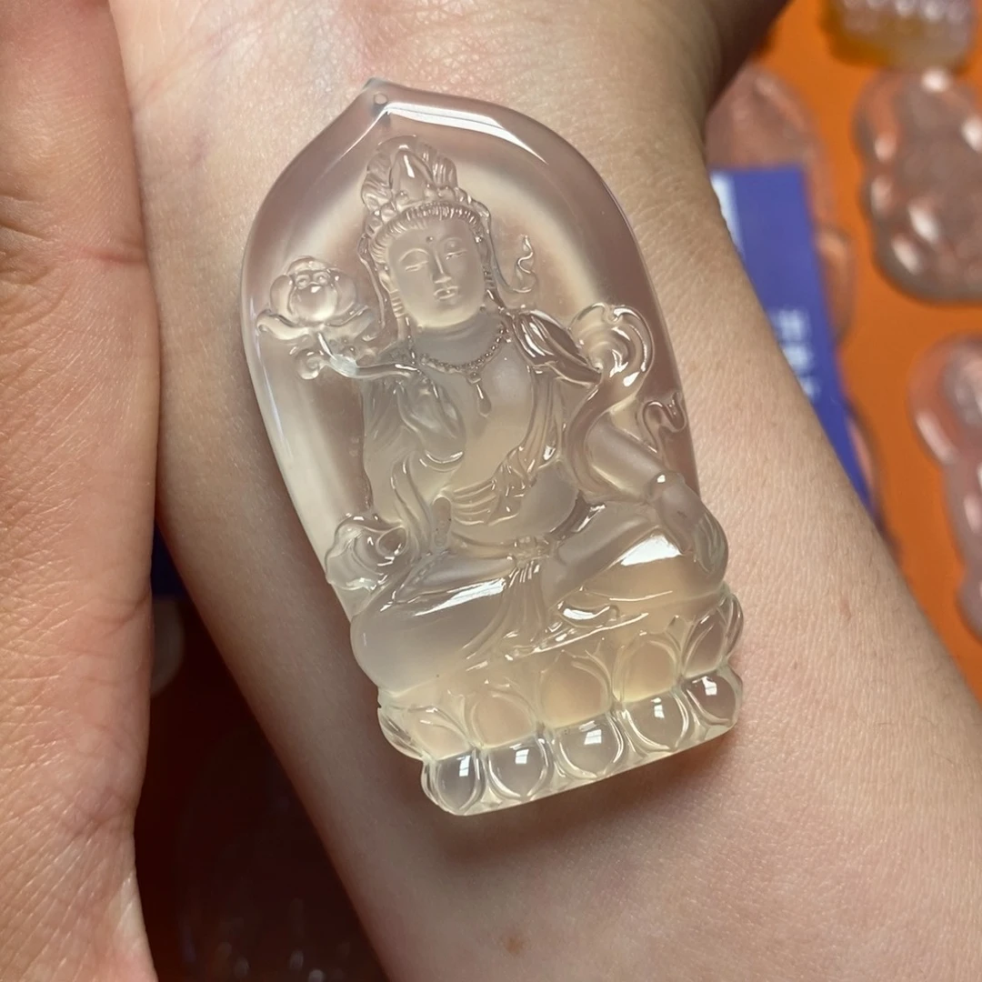 玛瑙/玉髓吊坠未镶嵌原***你