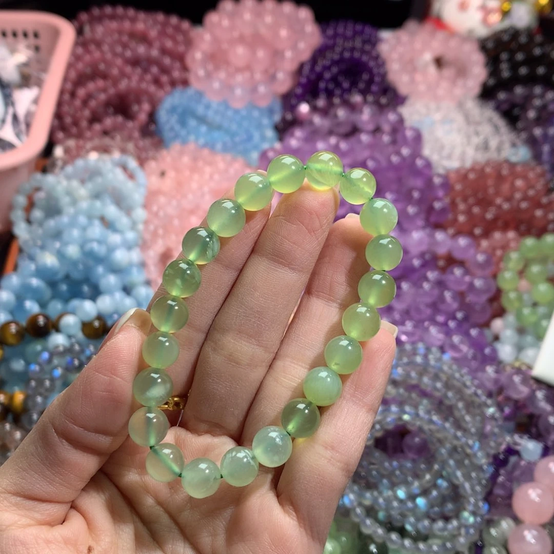 岫玉手链未镶嵌卡8.5+