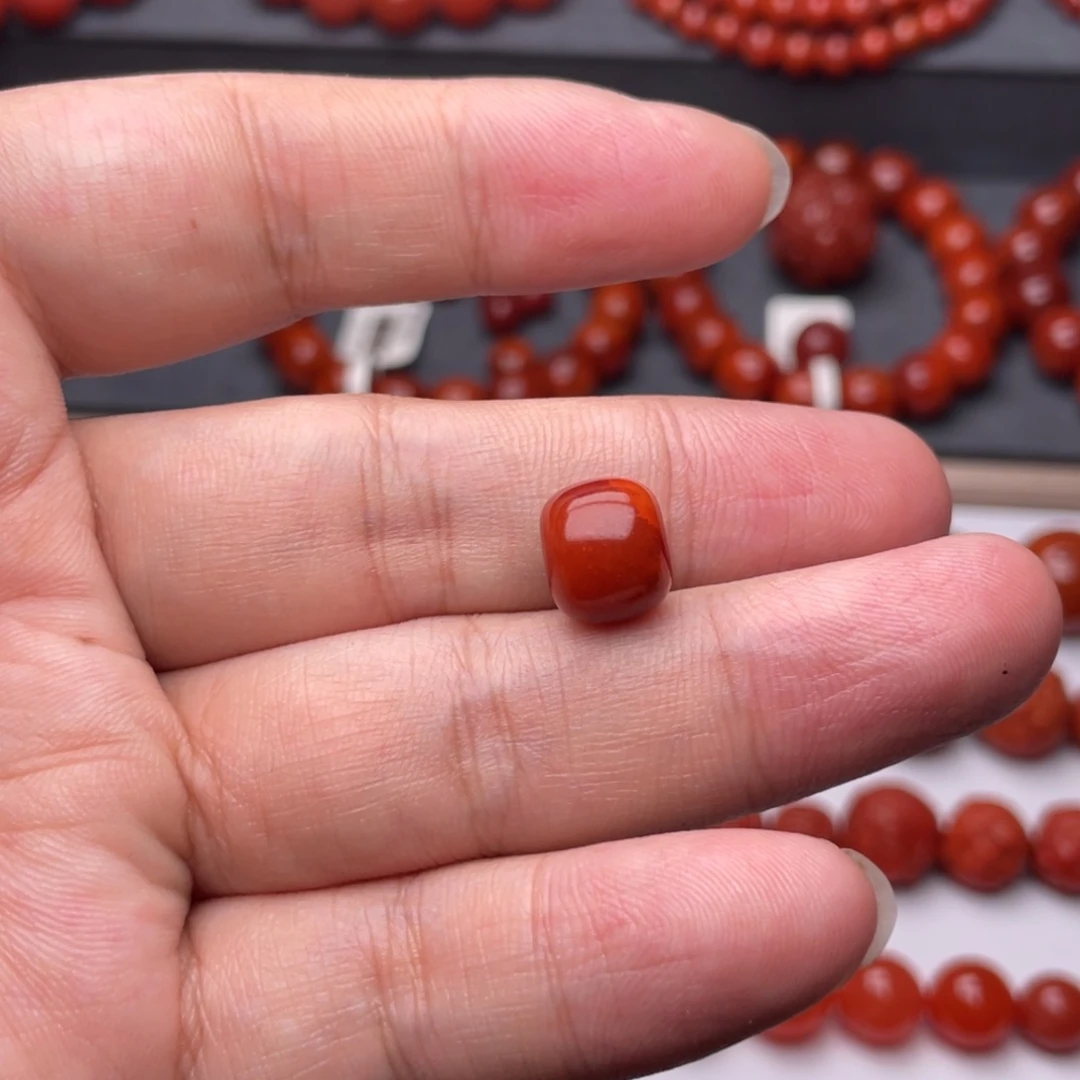 建***哥南红玛瑙未镶嵌手串11mm（原矿）瓦西牛血火焰老型