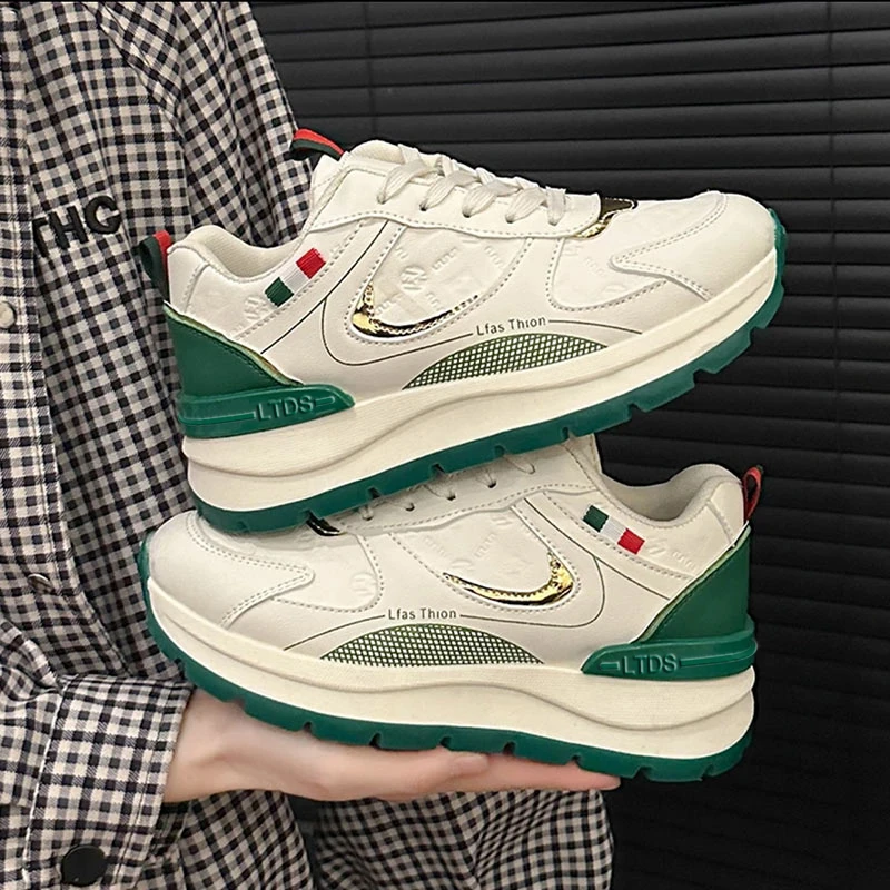 网红小众设计时尚休闲百搭老爹鞋女2025年春季新款韩版浅口女鞋