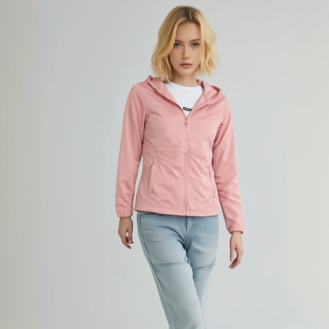 RockCloud/岩云岩云春秋款女士连帽M2软壳夹克弹力耐磨防风防泼水