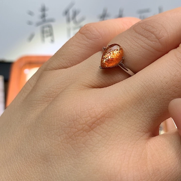 水晶戒指银S925镶嵌