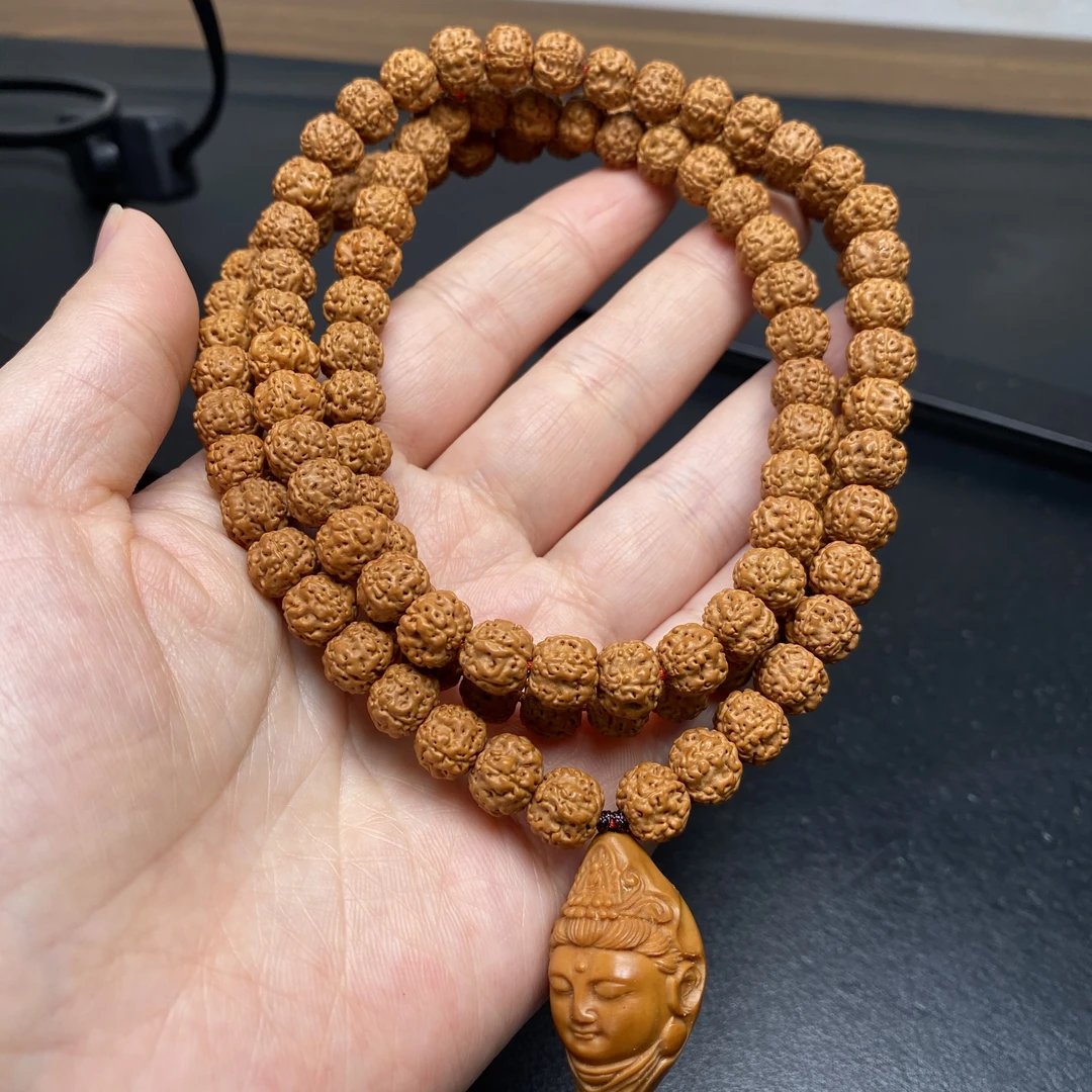 文玩核雕手串雕刻手串金刚观音长串