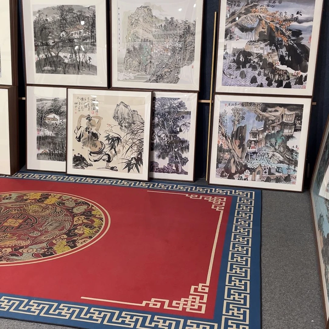 夏***炎国画手绘画作品带框