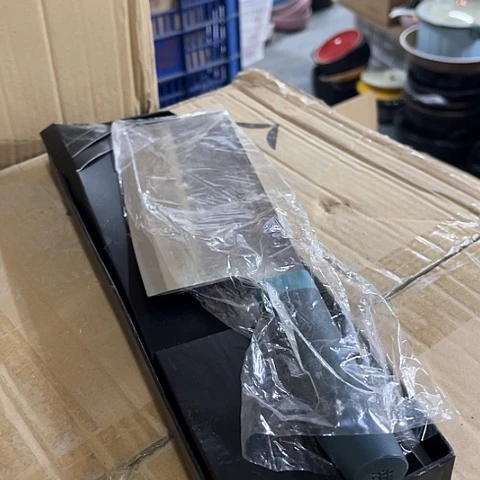 微瑕，不能明火，蓝色切菜刀