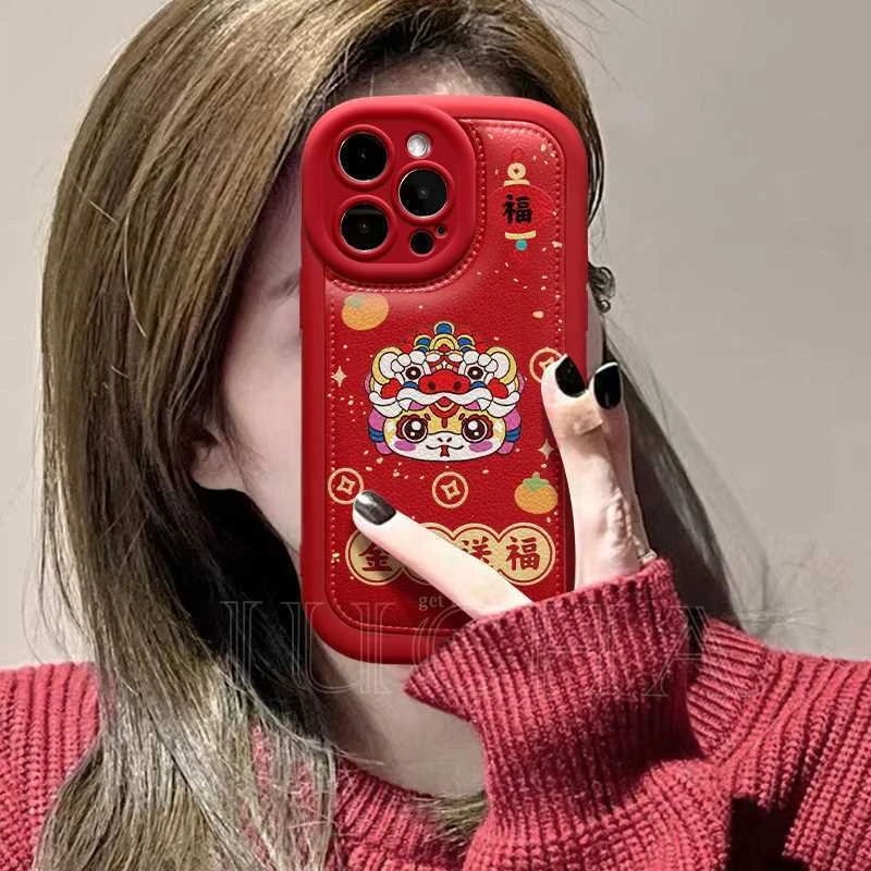 金蛇送福适用苹果16promax手机壳新年春节华为mate70小众OPPO荣耀