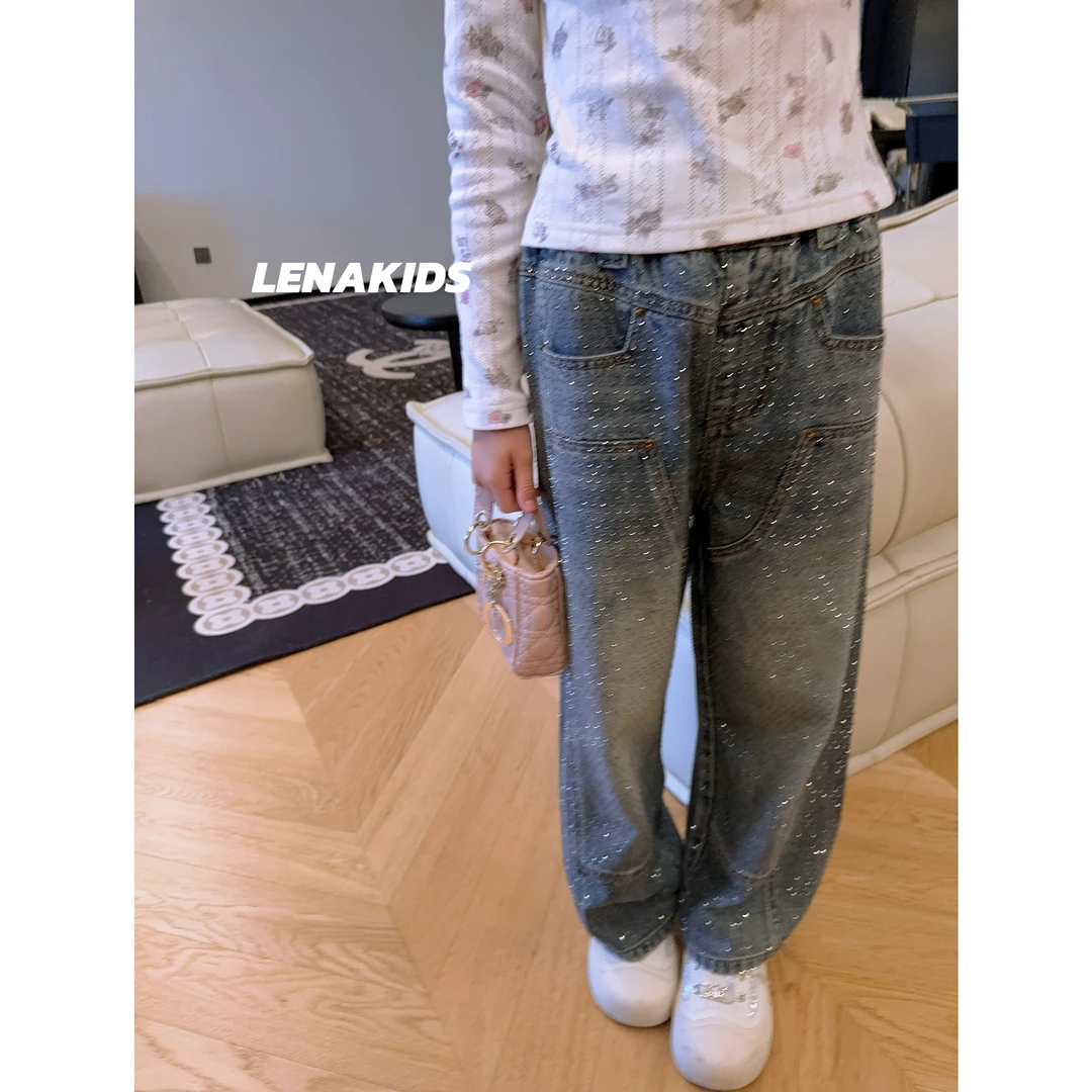 【现货】PP·Twinkle【春上新·万钻牛仔裤】气质女宝牛仔裤25021402