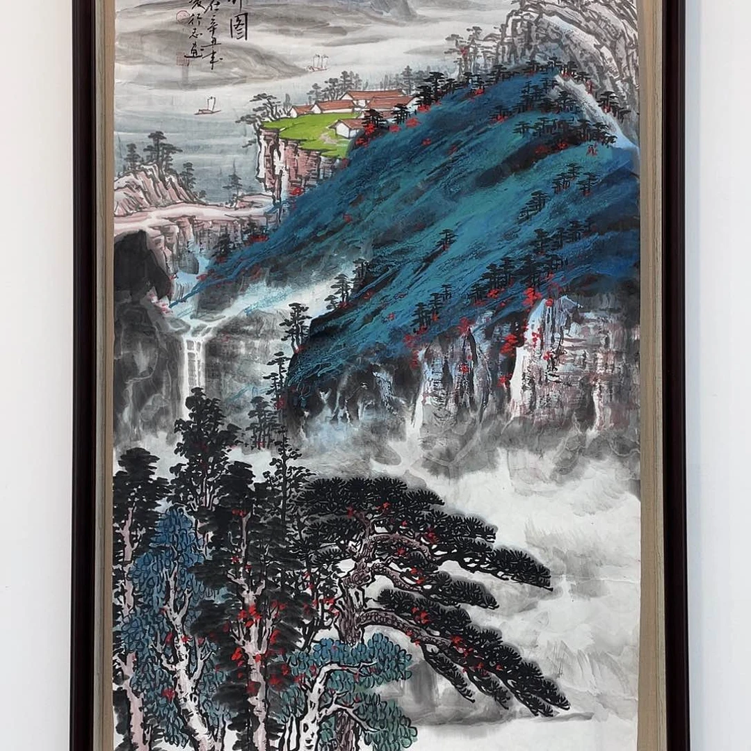 国画凌行志手绘作品