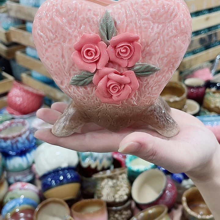 有孔，凑10元包邮陶瓷花盆发货！