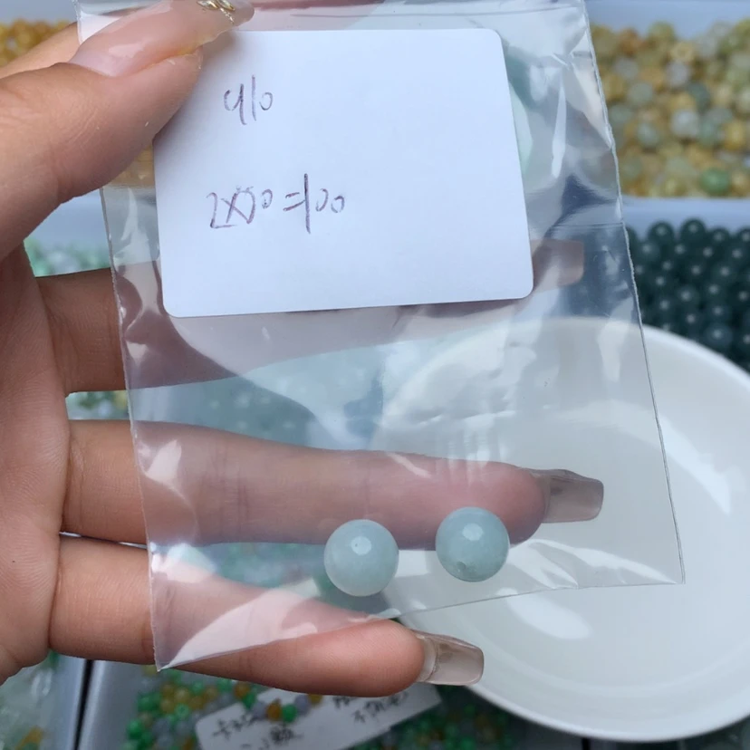 【闪购商品】翡翠手链未镶嵌9*0卡