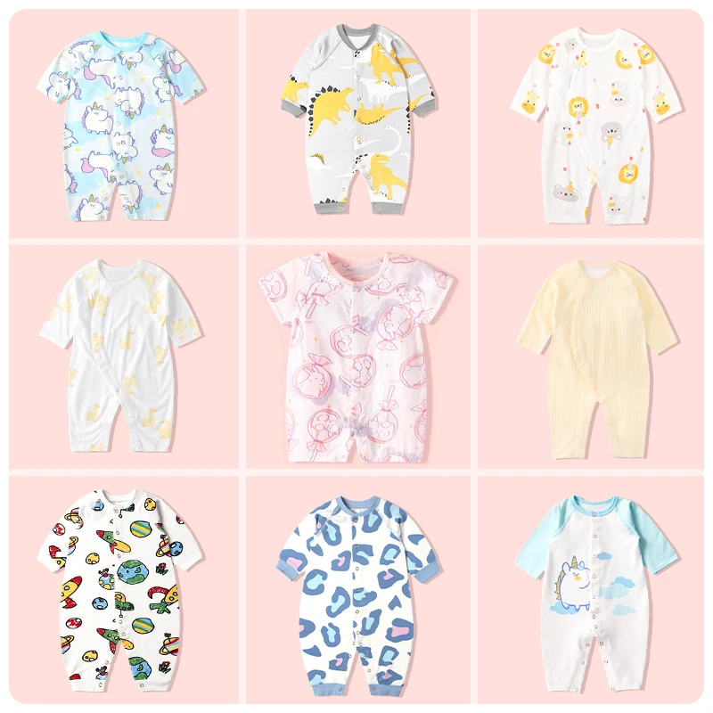 【151-222连体合集】夏季婴幼儿宝宝连体衣女童儿童婴儿半袖薄款