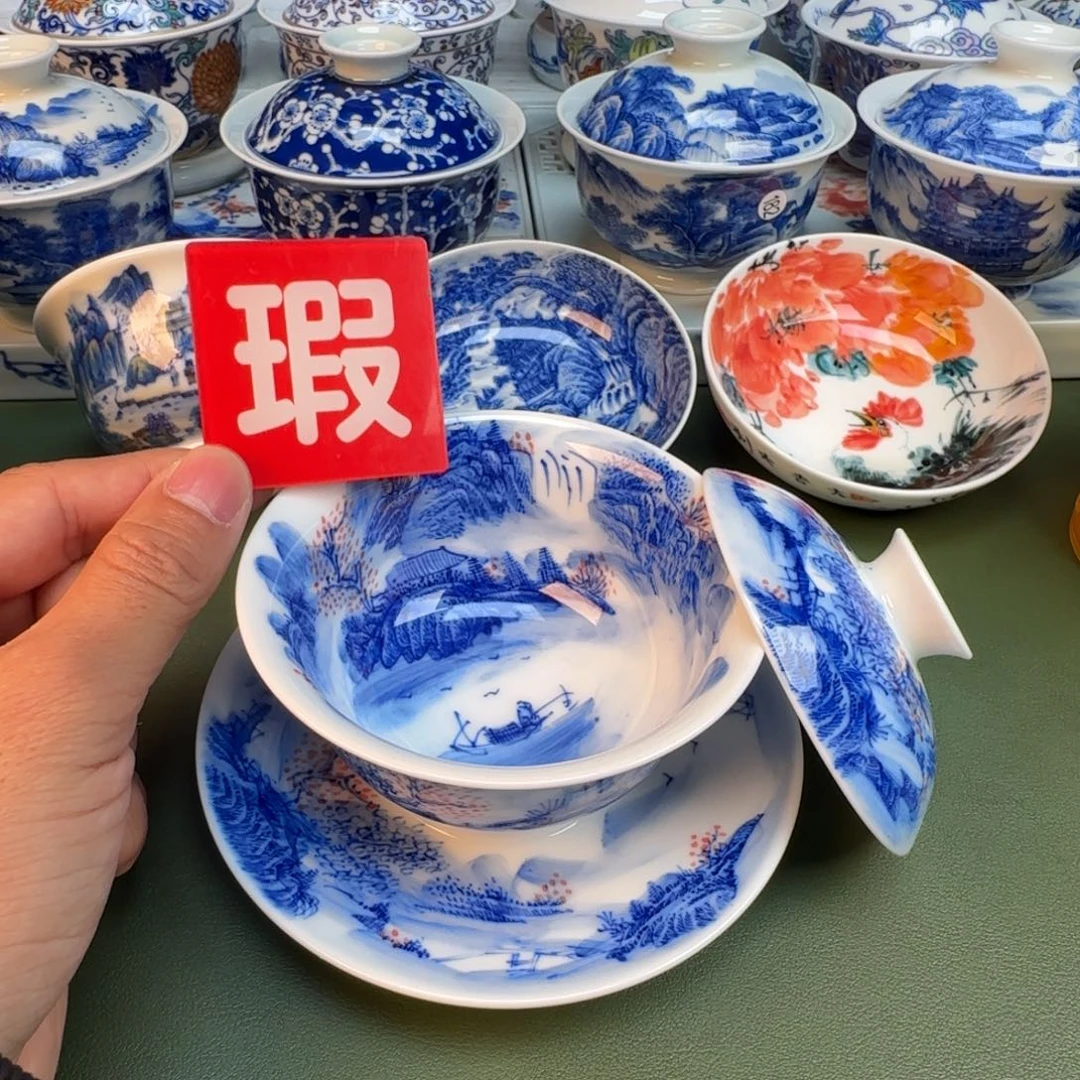 纯手工纯手绘茶具石头276