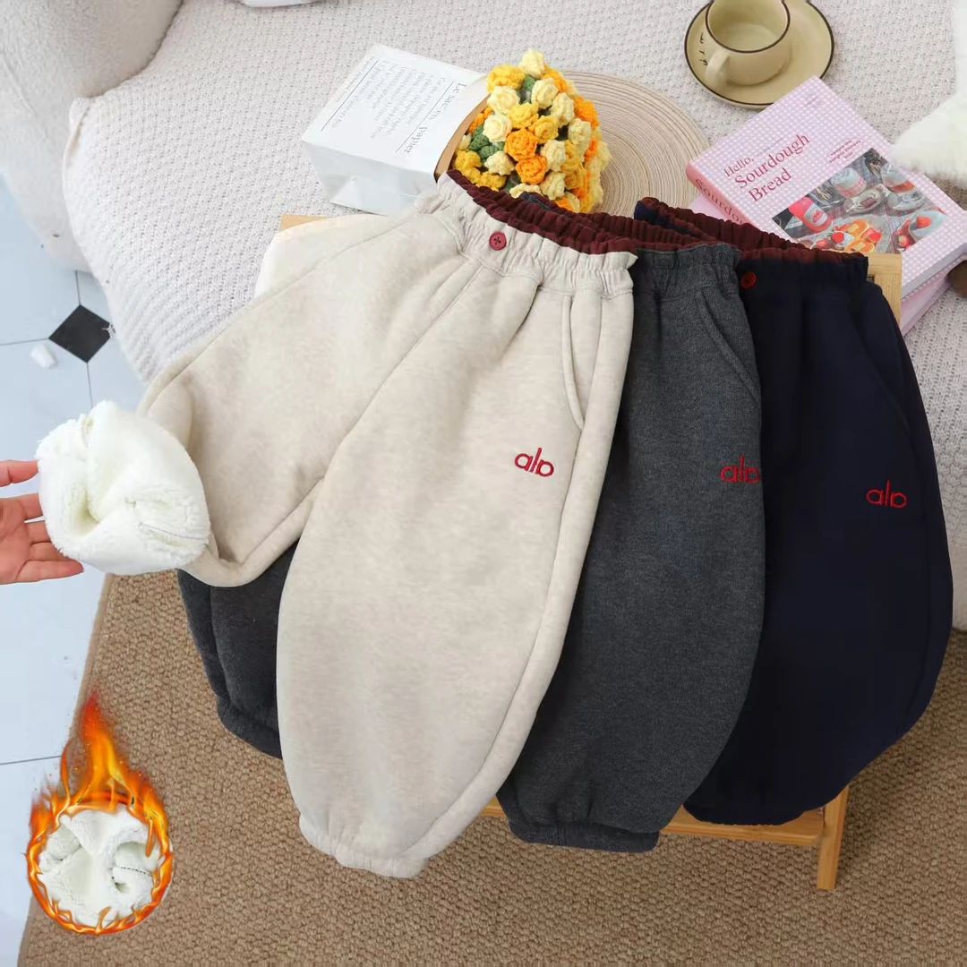 加厚葵花绒850克防风抗寒儿童时尚百搭洋气休闲运动裤