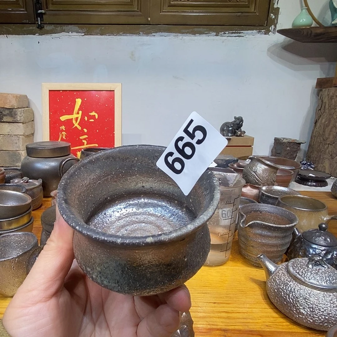 天*高温柴烧陶泥主人杯