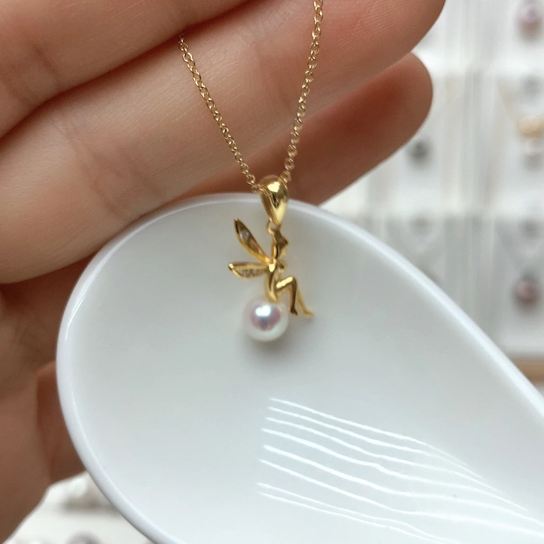 淡水珍珠吊坠(不含链)银S925镶嵌