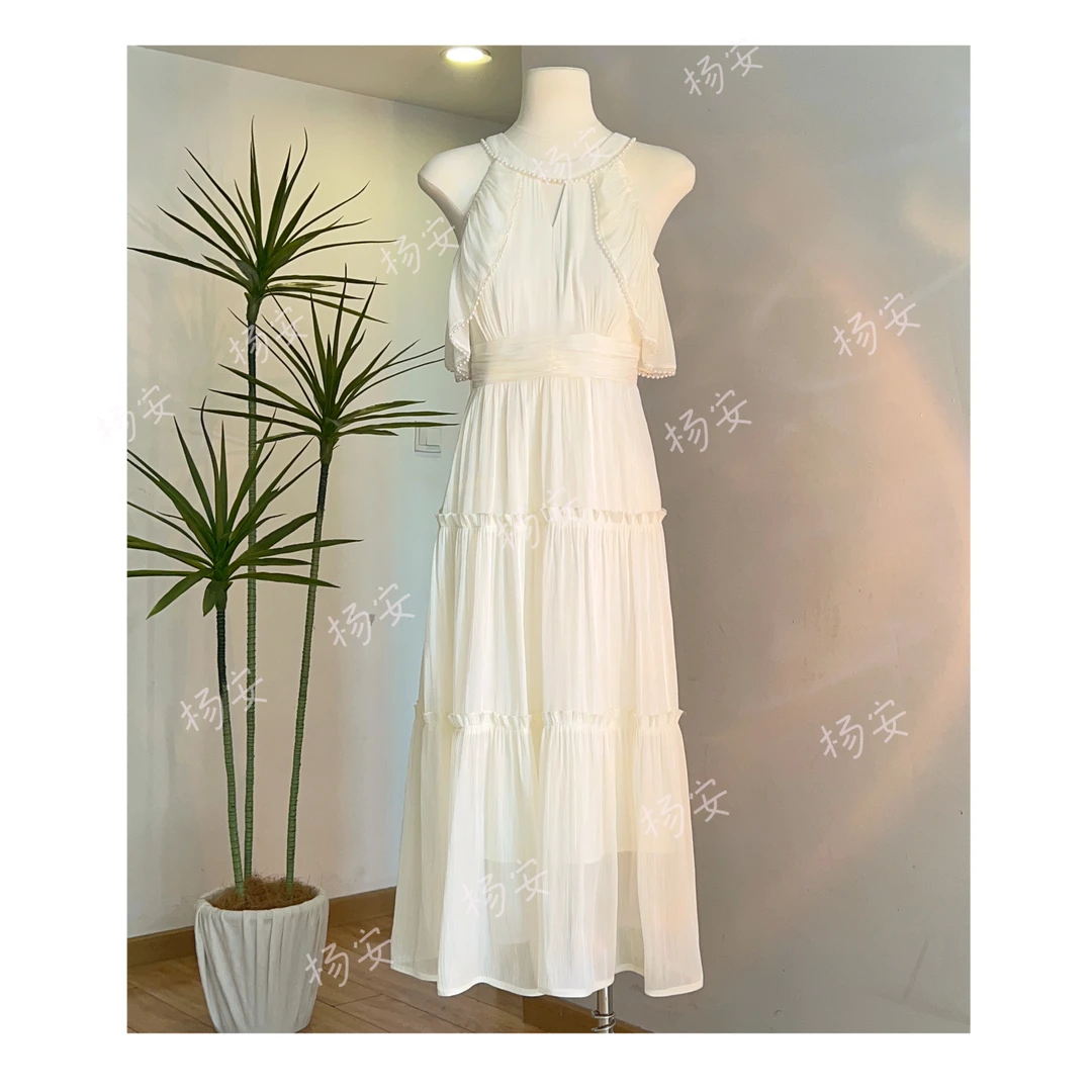 WENXUN/闻讯【白山茶】6021-女装连衣裙收腰显瘦韩版小众时尚连衣裙