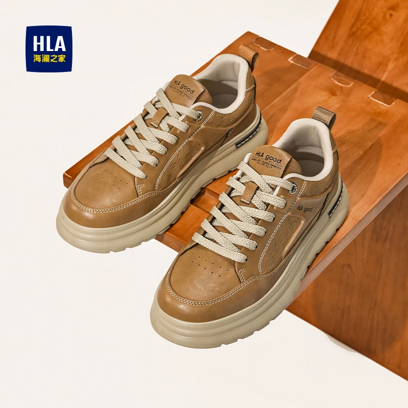 海澜之家休闲皮鞋秋季2025爆款男士专用开车鞋厚底休闲板鞋工装鞋